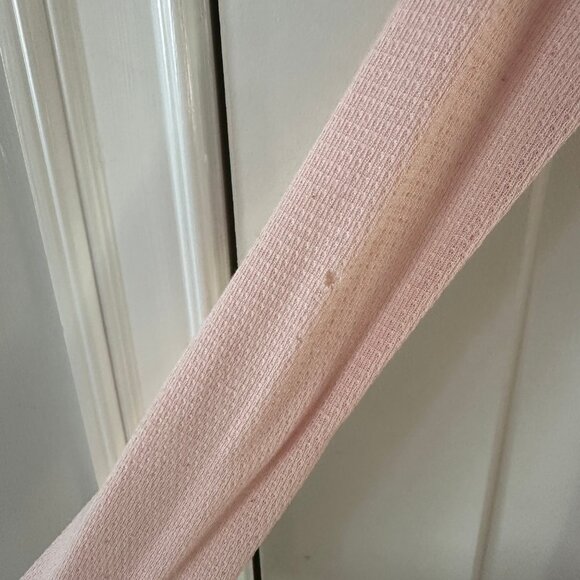 Vintage Juicy Couture Y2K Pink Thermal Waffle Knit Long Sleeve Top - Picture 3 of 4